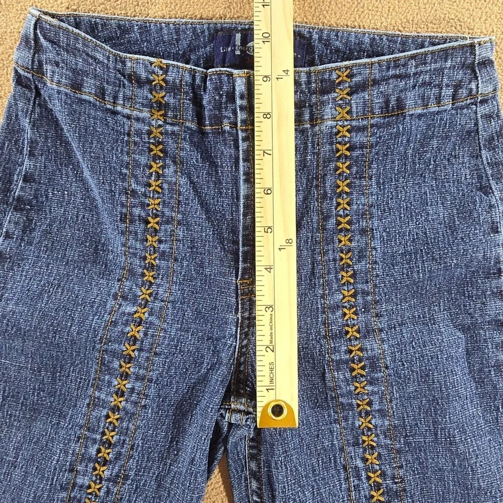 Vintage Y2K L.E.I. Criss-Cross Lace-Up Low Rise Flare Boho Jeans Girls Size 14